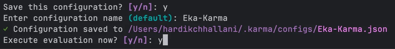 Save and execute prompt